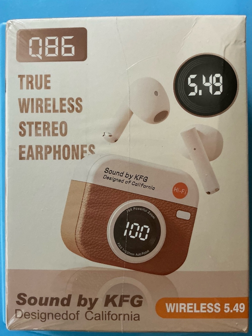 Q86 True Wireless Stereo Earphones Cream Colored